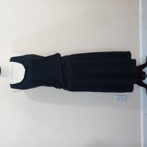 James Perse Los Angeles Black Blousson Racer Back Tank Dress, 3/L, New - No Belt